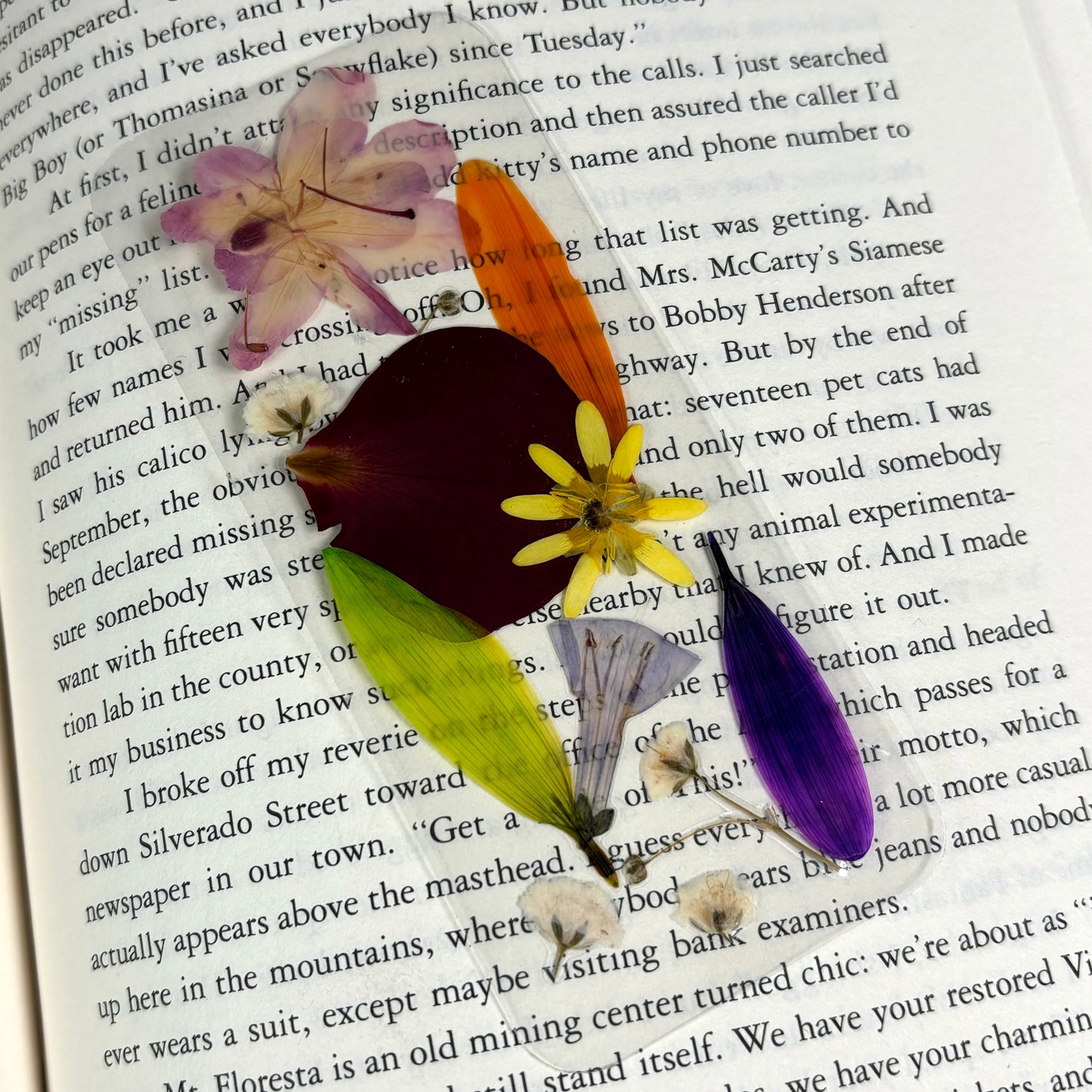 Rainbow Flower Bookmark