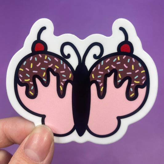 Ice Cream Butterfly Sticker