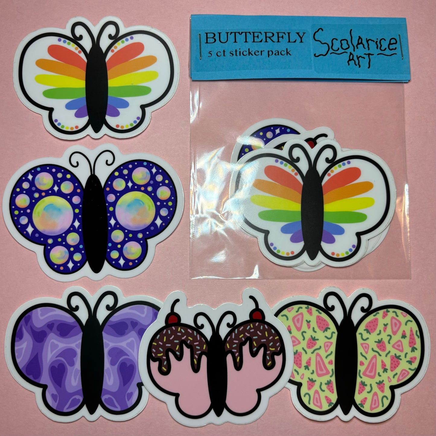 Butterfly Sticker Pack 5ct