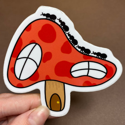 Mushroom House Sticker