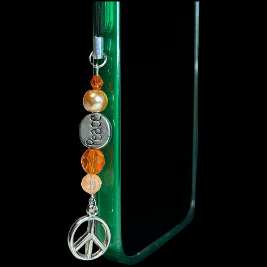 Peace Phone Charm