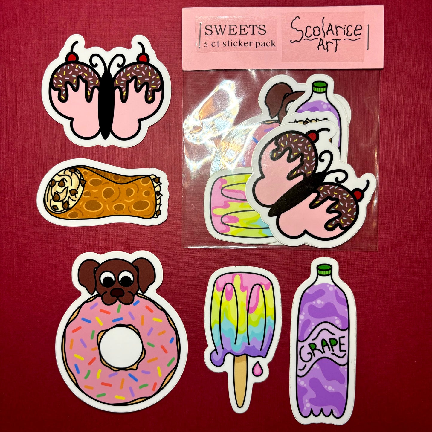 Sweets Sticker Pack 5ct