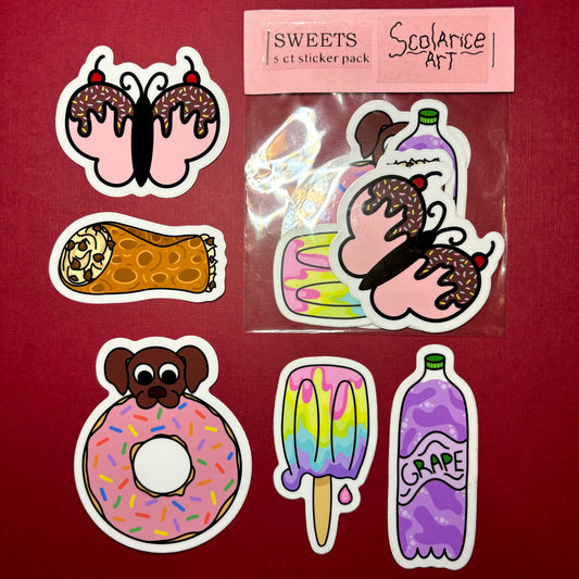 Sweets Sticker Pack 5ct