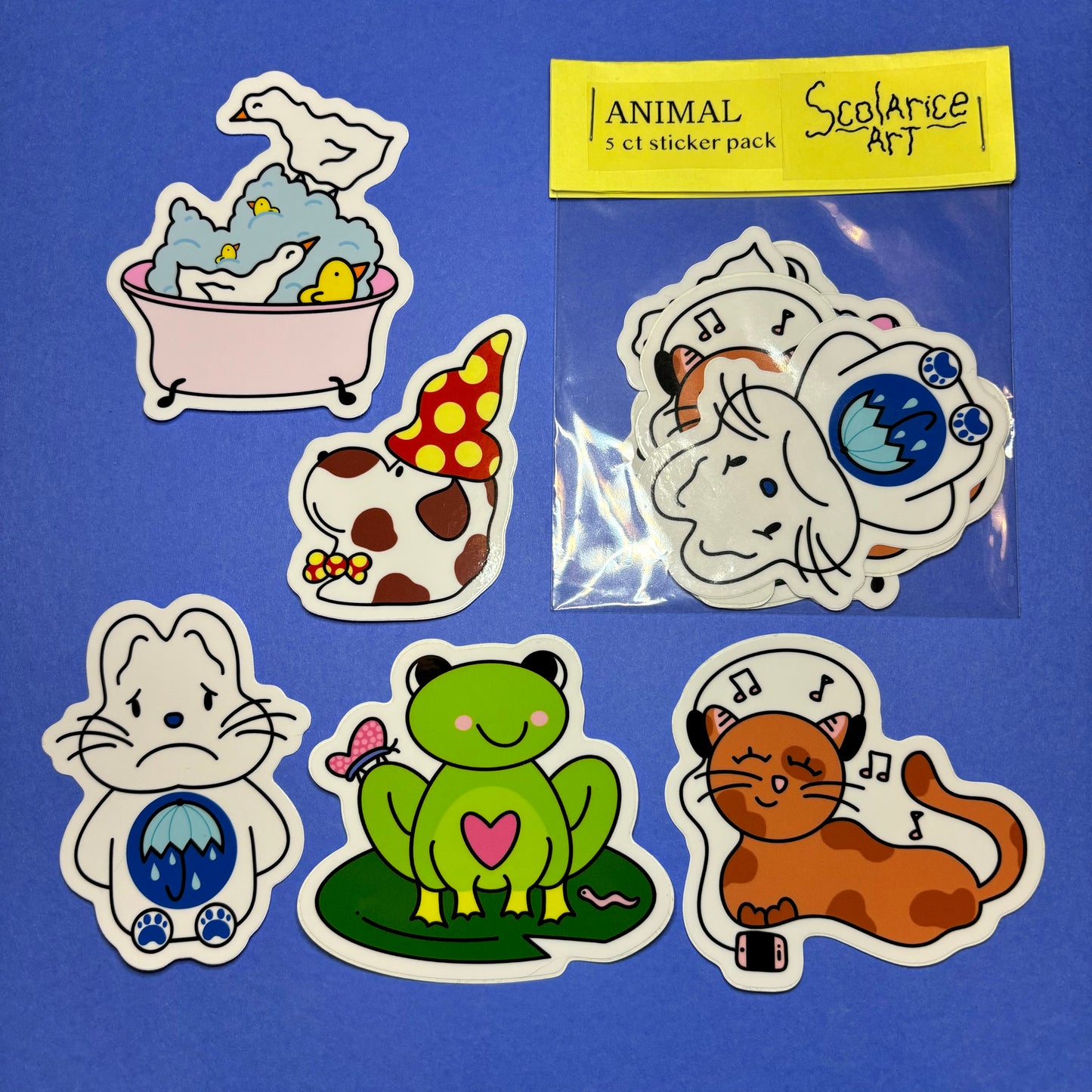 Animal Sticker Pack 5ct