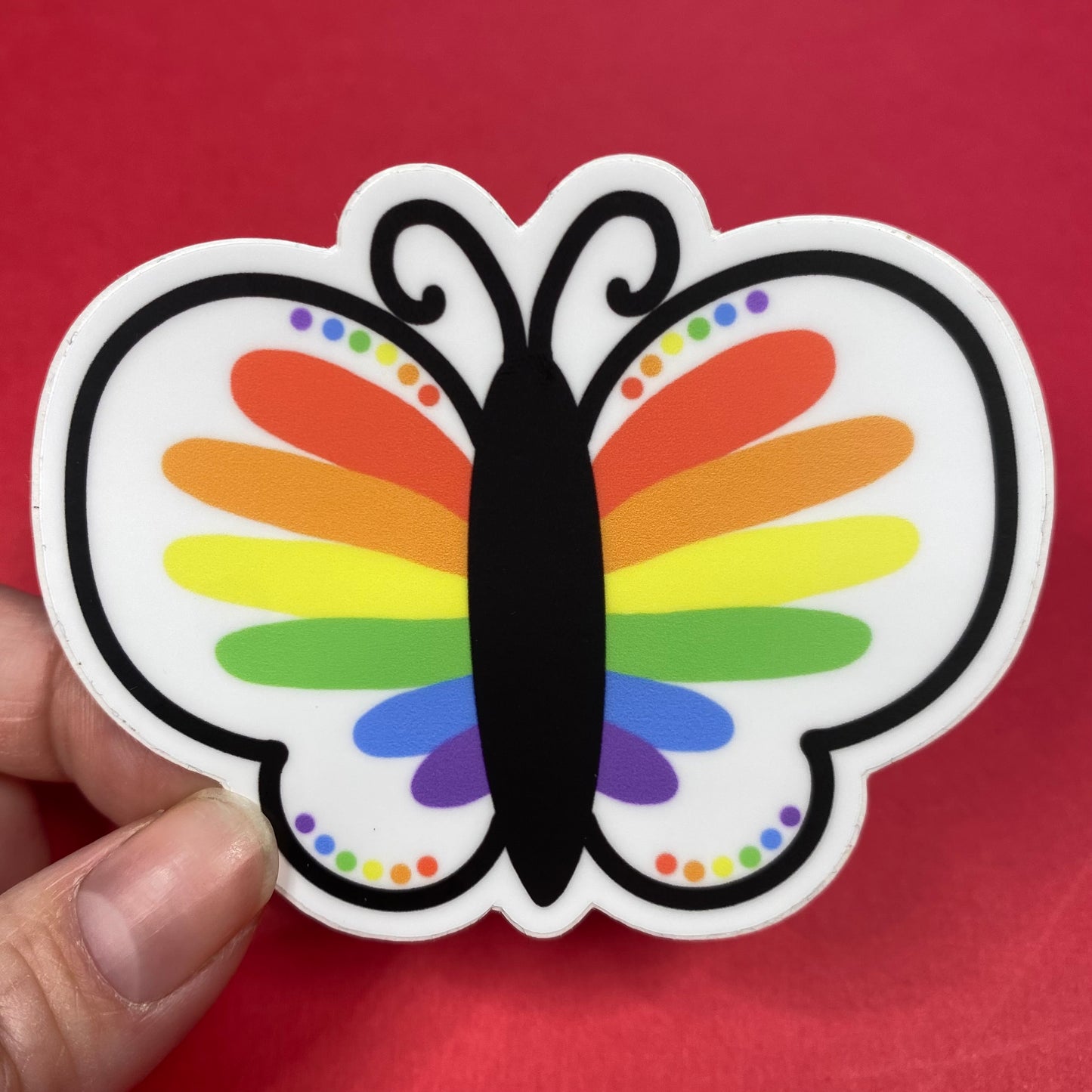 Rainbow Sky Butterfly Sticker