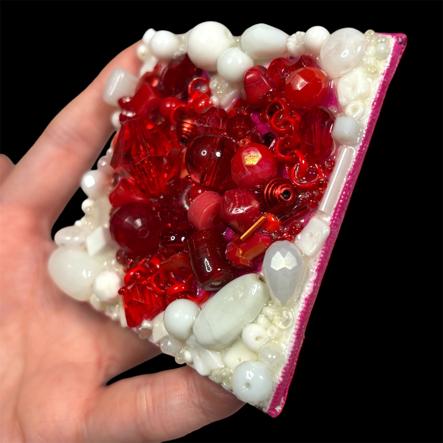 Red Heart 3D Assemblage Magnet