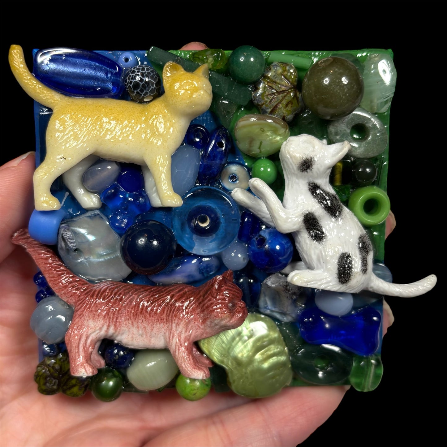 Cats 3D Assemblage Magnet