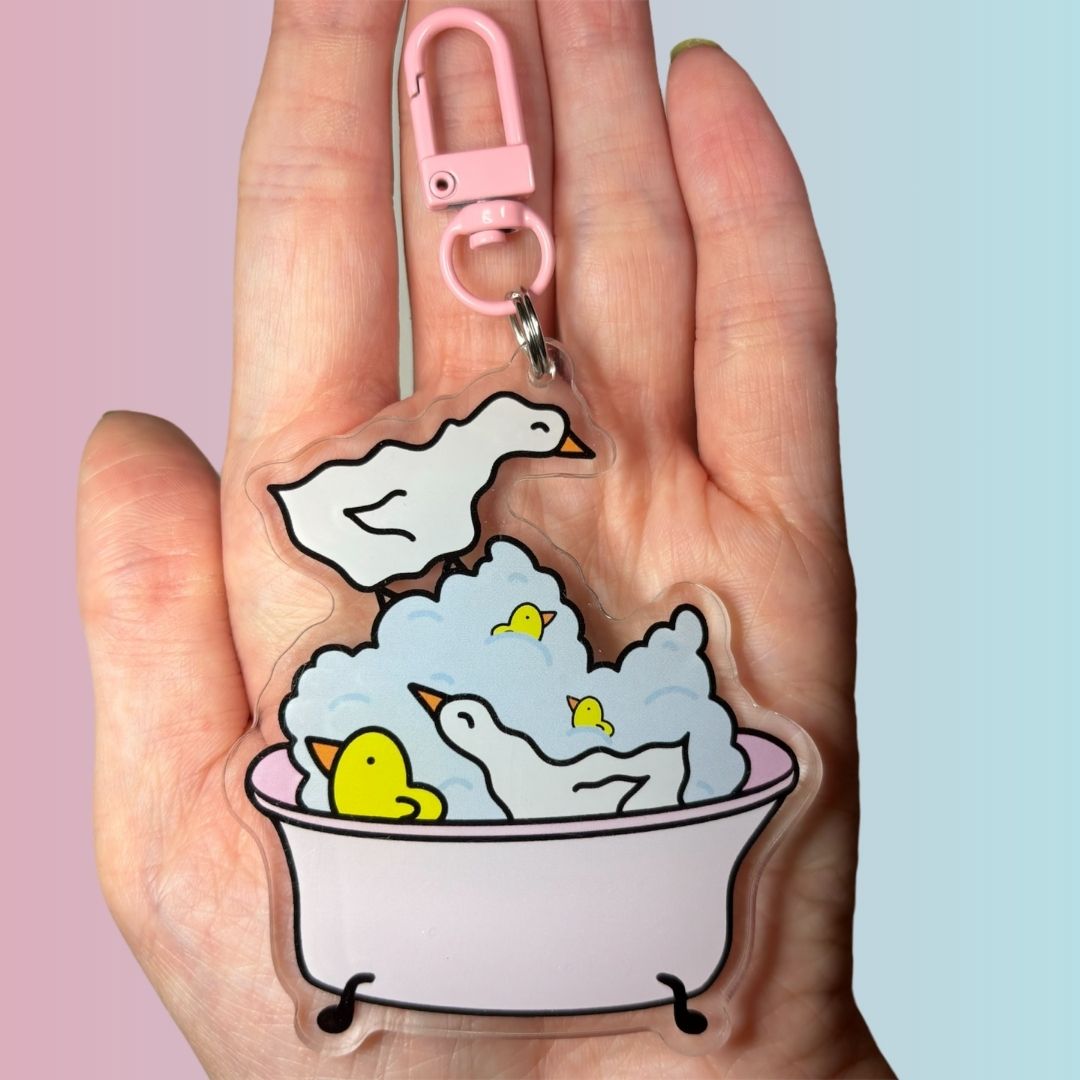 Goose Bath Keychain