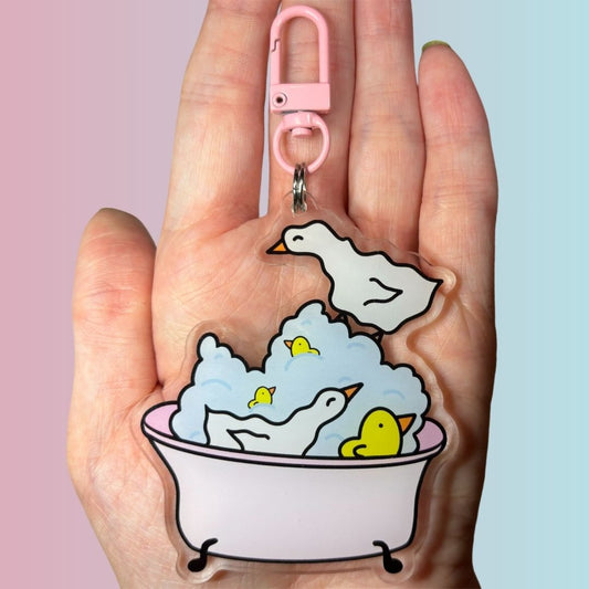 Goose Bath Keychain