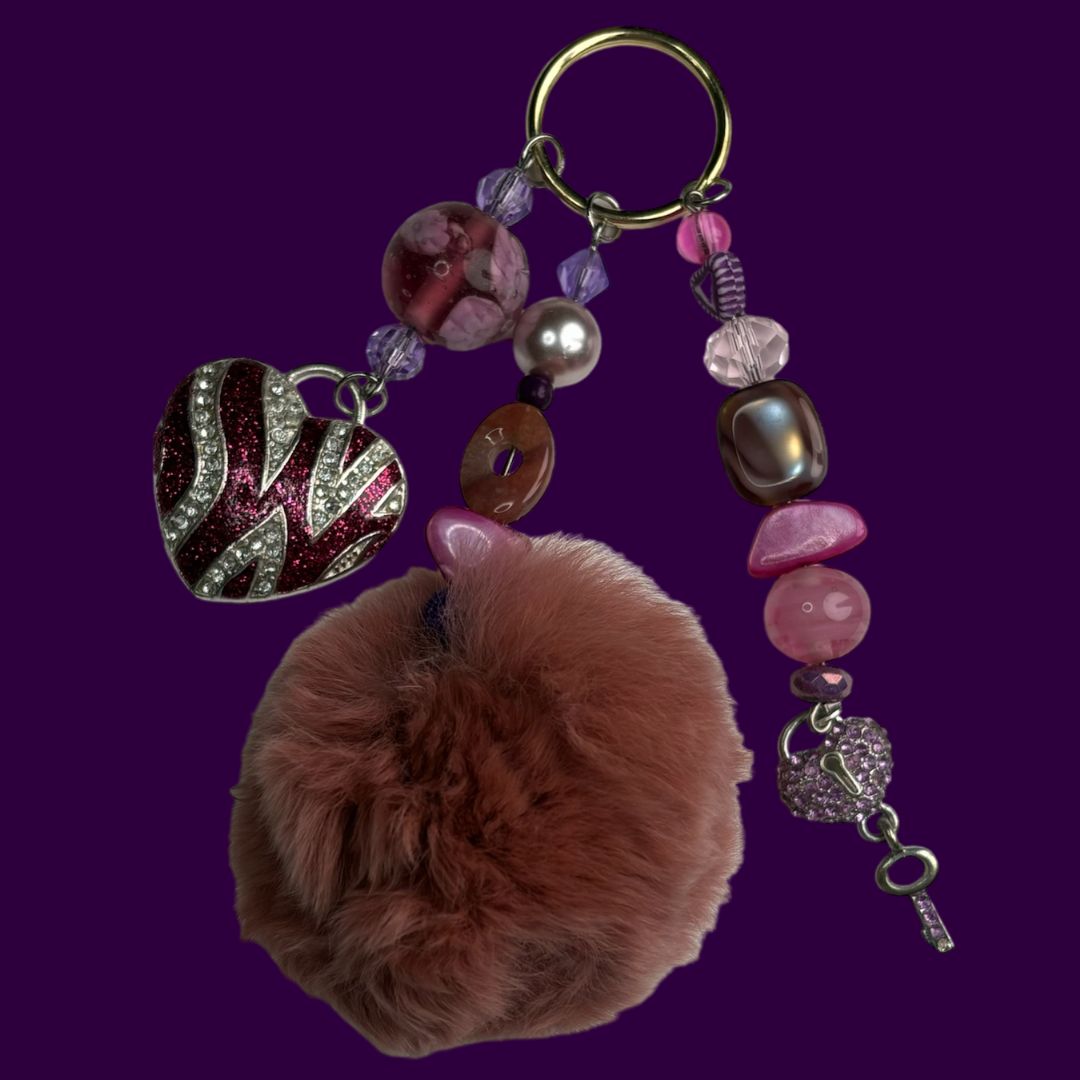 Fluffy Love Keychain